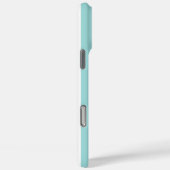 Aqua und weiße monogrammierte Streifen Case-Mate iPhone Hülle (Rückseite / Rechts)