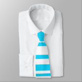 Aqua und weiße Streifen Krawatte (Gebunden)