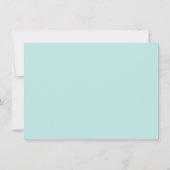 Aqua und White Modern Large Text Vielen Dank Dankeskarte (Rückseite)