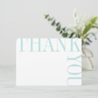 Aqua und White Modern Large Text Vielen Dank