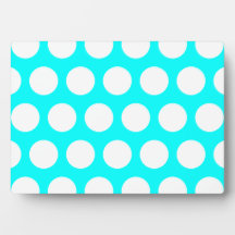 Aqua und White Polka Dots