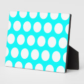 Aqua und White Polka Dots Fotoplatte (Seite)