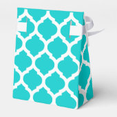 Aqua und White Trellis Muster danke Ihnen Geschenk Geschenkschachtel (Rückseite)