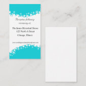 Aqua und White Wedding Karten (Vorne/Hinten)