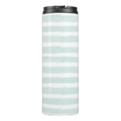 Aqua und Yellow Floral Monogramm Thermosbecher (Rückseite)