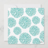 AQUA Unterhalb des Meereskorals Modernes BRAUTPART Einladung (Rückseite)