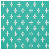 Aqua Viktorianisch Fleur de Lys Fabric Stoff (Muster)