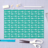 Aqua Viktorianisch Keys Seidenpapier (Handwerk)