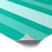 Aqua Viktorianische Lady Strip mit Monogram Poster (Ecke)