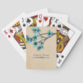 Aqua Vintag Cherry Spielkarten (Rückseite)