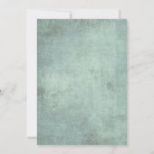 Aqua Vintag Lässig nach der Hochzeit Einladung (Rückseite)