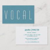 Aqua VOCAL COACH Simple Style V52 Visitenkarte (Vorne/Hinten)