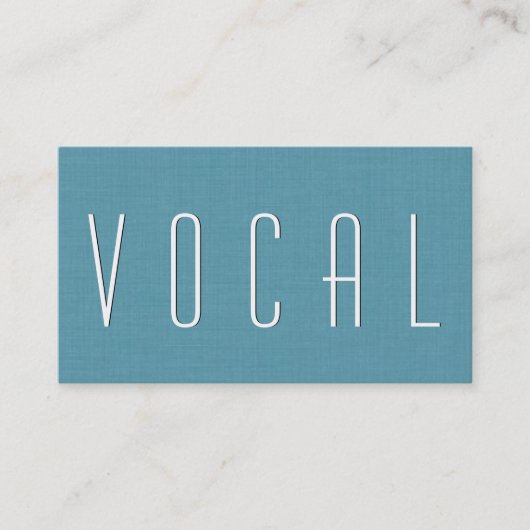 Aqua VOCAL COACH Simple Style V52 Visitenkarte (Vorderseite)