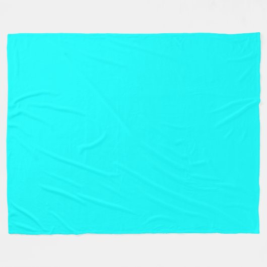 Aqua (Vollfarbe) Fleecedecke (Vorderseite (Horizontal))