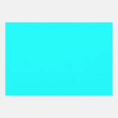 Aqua (Vollfarbe) Geschenkpapier Set (Vorderseite)