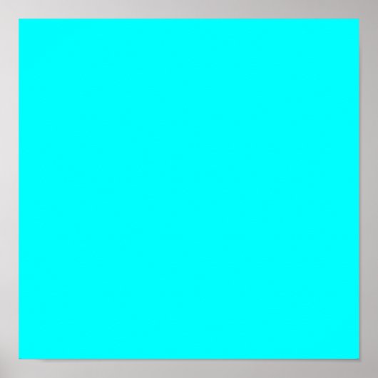 Aqua (Vollfarbe) Poster (Vorne)