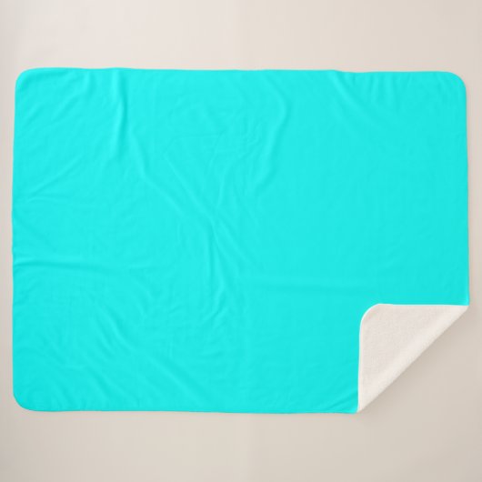 Aqua (Vollfarbe) Sherpadecke (Vorderseite (Horizontal))