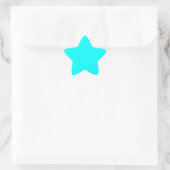 Aqua (Vollfarbe) Stern-Aufkleber (Tasche)