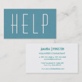 Aqua VOLUNTEER Simple Style V40 Visitenkarte (Vorne/Hinten)