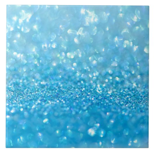 Aqua-Wasser-Baby-Blau-Glitzer Fliese (Vorderseite)