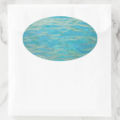 Aqua Wasser Ovaler Aufkleber (Tasche)