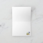 Aqua Wasserfarbe Fahrrad mit Korb Karte (Innenseite)