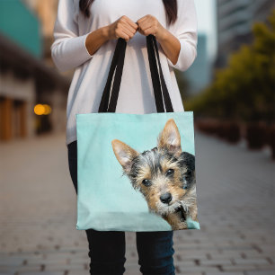Aqua Wasserfarbe mit Foto für Haustiere Tasche
