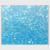 Aqua Water Baby Blue Glitzer Geschenkpapier (Flach)