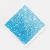 Aqua Water Baby Blue Glitzer Serviette (Ecke)