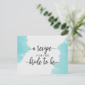 Aqua Watercolor Brautparty Pinacoteca Casa Rusca Postkarte (Stehend Vorderseite)