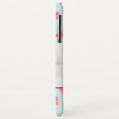 Aqua Watercolor Butterfly Monogram Foto Case-Mate iPhone Hülle (Hinten/Links)