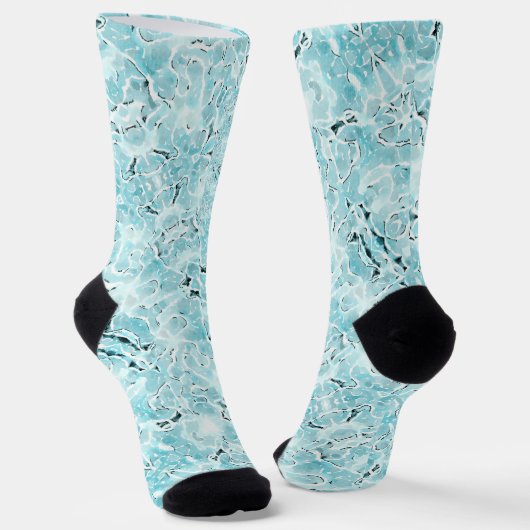 Aqua Watercolor Crew Socken (Gewinkelt)