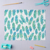 Aqua Watercolor Feathers Seidenpapier (Basteln)