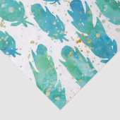 Aqua Watercolor Feathers Seidenpapier (Detail)