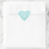 Aqua Watercolor Herz Save the Date Stickers (Tasche)