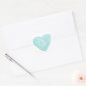 Aqua Watercolor Herz Save the Date Stickers (Umschlag)