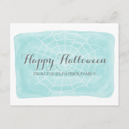 Aqua Watercolor Spione WebHalloween Postkarte
