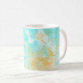 Aqua Watercolor Splash & Spritzer Tasse (VorderseiteRechts)