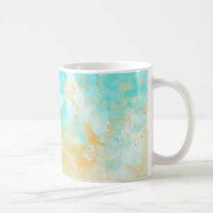 Aqua Watercolor Splash & Spritzer Tasse