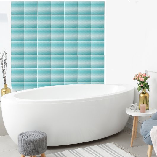 Aqua Wave Gradient | Modern Ocean Pattern Fliese