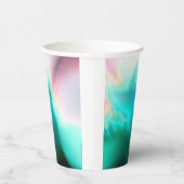 Aqua Wave Print Paper Cup Pappbecher (Rechts)