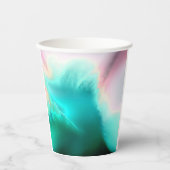 Aqua Wave Print Paper Cup Pappbecher (Vorderseite)