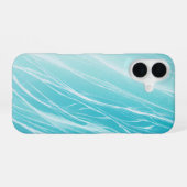 Aqua Wave Shimmering Water Phone Case iPhone 16 Hülle (Rückseite (Horizontal))