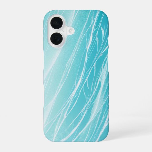 Aqua Wave Shimmering Water Phone Case iPhone 16 Hülle (Rückseite)
