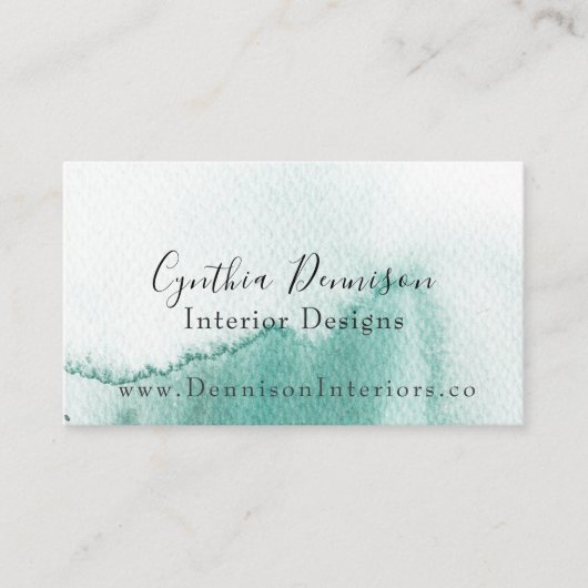Aqua-Wave-Visitenkarte Visitenkarte (Vorderseite)