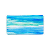 Aqua Waves Adressaufkleber (Vorne)