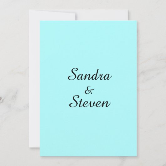 Aqua Wedding Einladung (Rückseite)