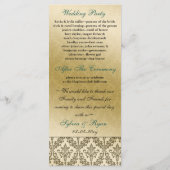 Aqua Wedding-Programm Programm (Rückseite)