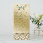 Aqua Wedding-Programm Programm (Stehend Vorderseite)