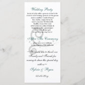 Aqua Wedding-Programm Programm (Rückseite)